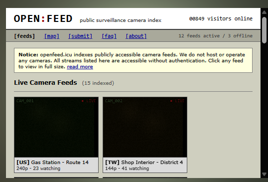 Open Feed site scroll test