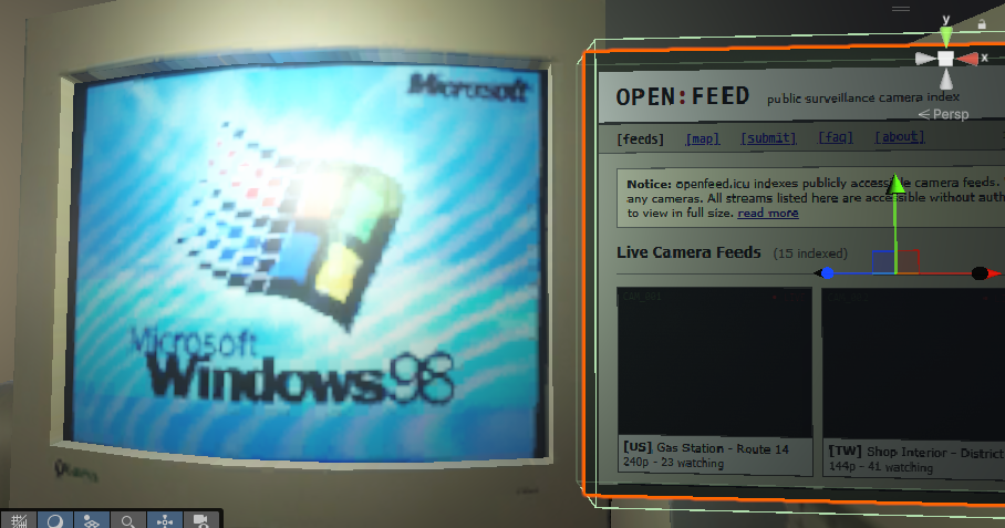 Monitor beside old desktop shell